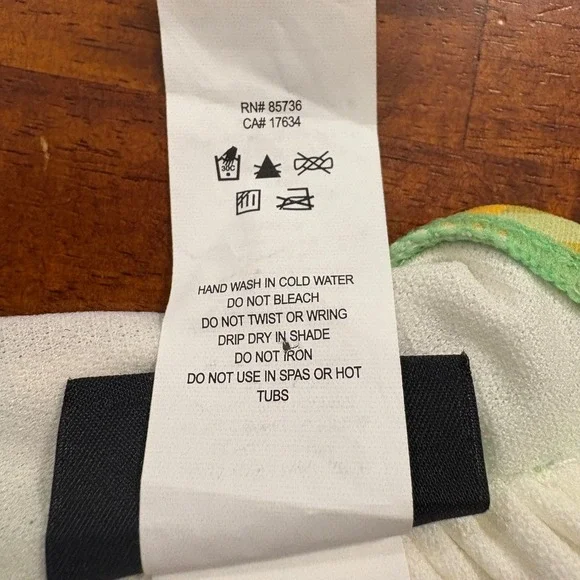 Kate Spade Cucumber‎ Floral Print Tie Bandeau One Piece Halter Strap Swimsuit XS - Picture 12 of 13